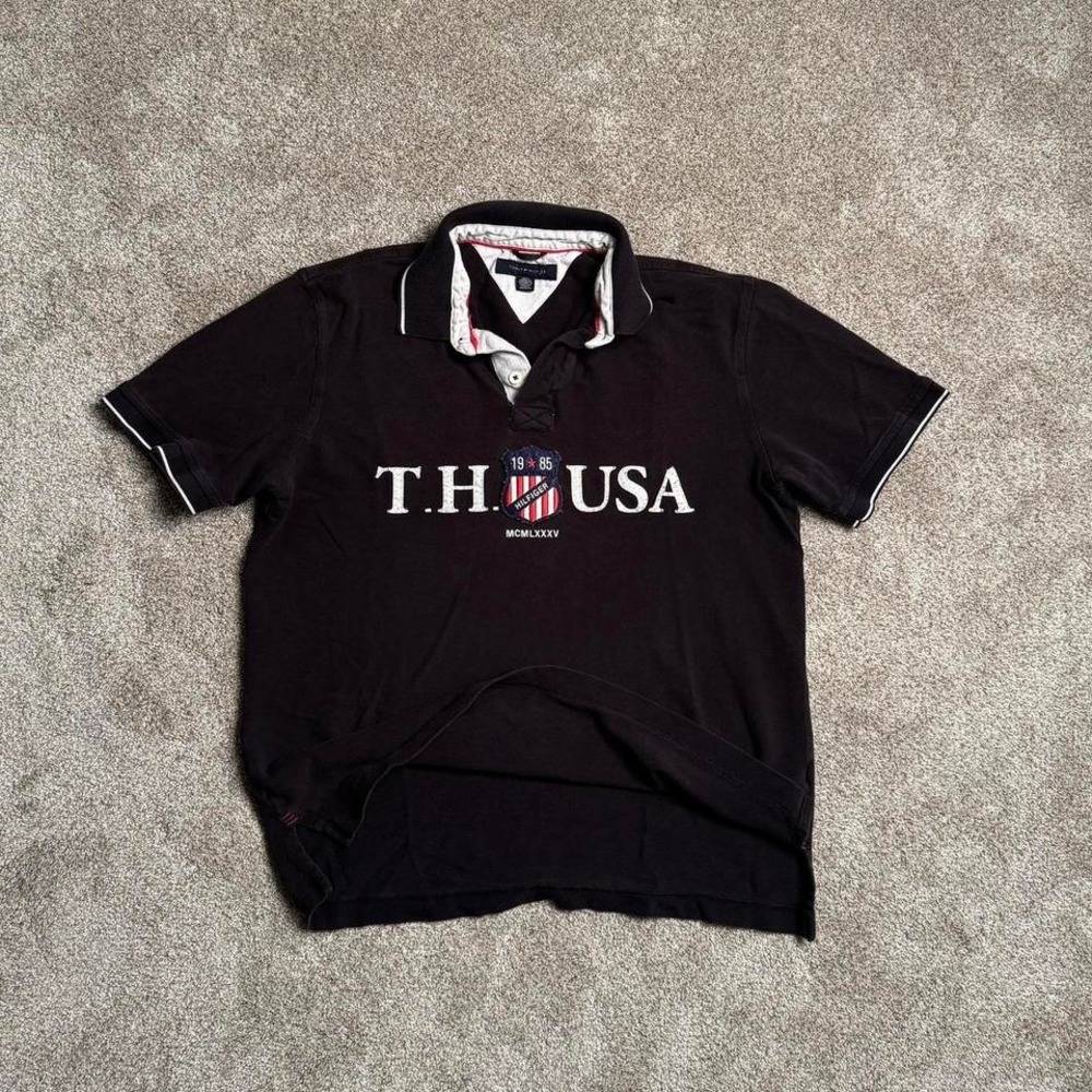 VINTAGE TOMMY HILFIGER U.S.A PATCHWORK POLO